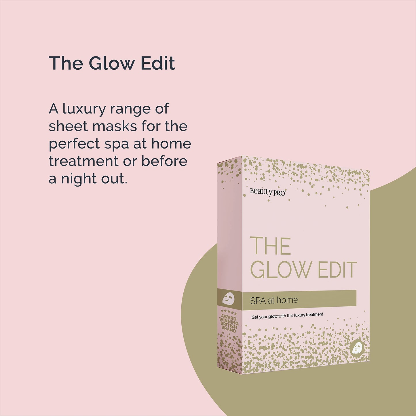 BeautyPro BEAUTYPRO THE GLOW EDIT Spa at Home with 2 Face Masks & 1 Under Eye Mask | Packed Full of Natural Ingredients | Pamper Hampers for Women | Skin Care Sets & Kits |