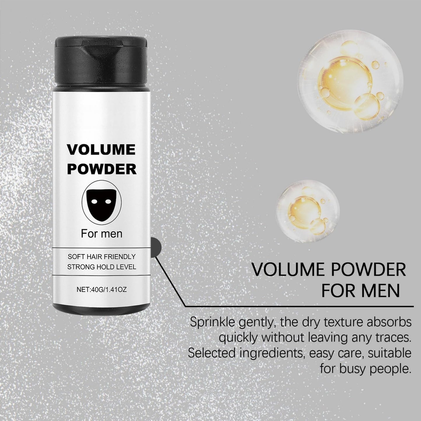 CUOFOL Hair Styling Texturising Powder,Volume Powder for Men,Hair Texture Pow/der,Volumizing Pow/der for H/air,Light Control Natural Matte Look,Ha/ir Styling Products Men,Long-Lasting Hold and Easy to Apply