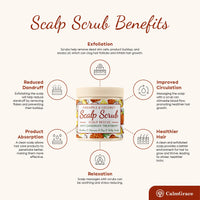 CalmGrace Exfoliating Scalp Scrub | Coconut & Pineapple Hair Scrub Scent | Natural Hair Care | Hair Scalp Exfoliator for Dandruff Prone Oily Hair & Dry, Itchy Scalp – 200g