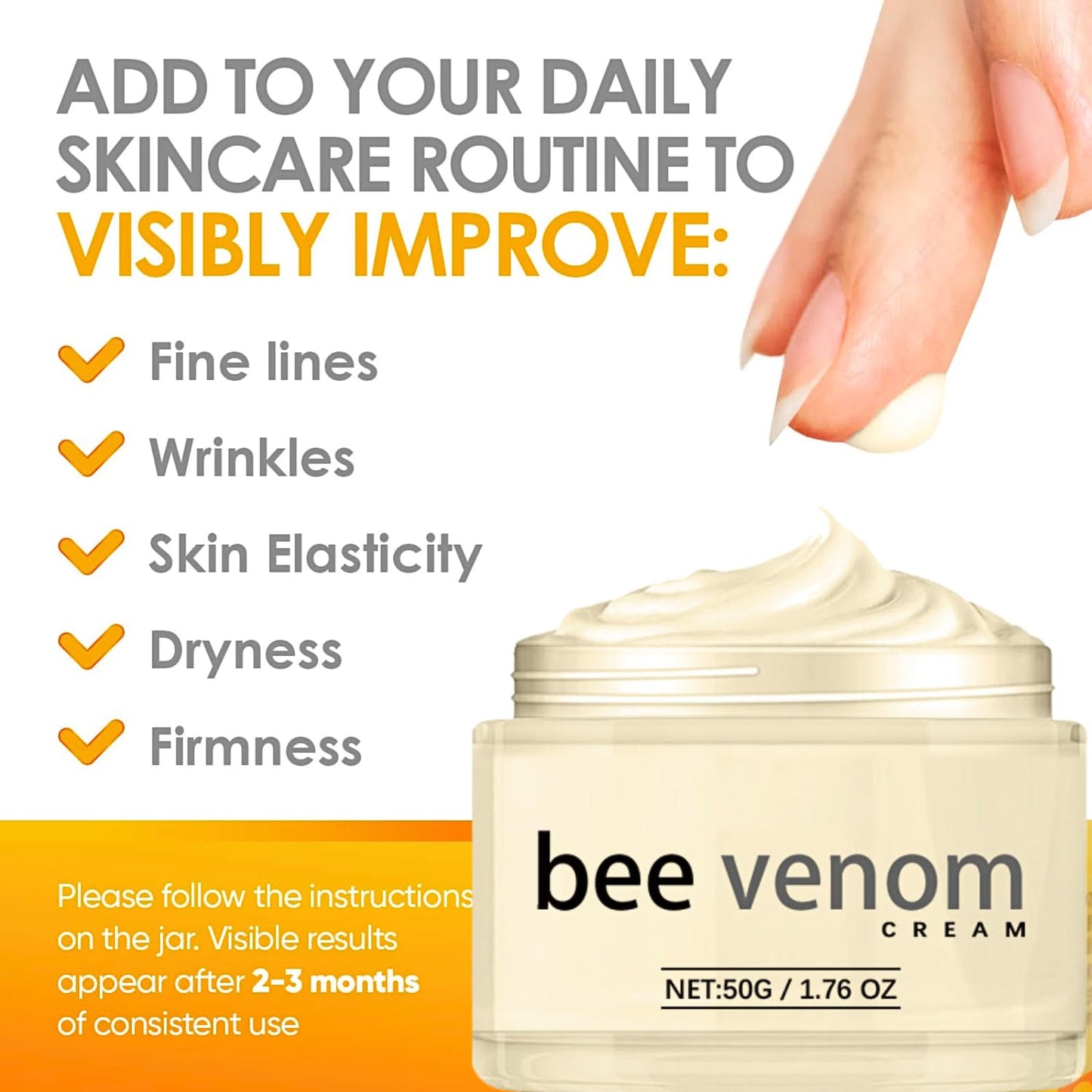 IZBEAUVO Bee Venom Anti Wrinkle Face Cream, Bee Venom Cream, Day And Night Moisturiser Face Women, Instant Wrinkle Remover, Instant Face Lift Cream For All Skin Types, Skin Tightening Cream For Face Fine Line