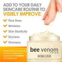 IZBEAUVO Bee Venom Anti Wrinkle Face Cream, Bee Venom Cream, Day And Night Moisturiser Face Women, Instant Wrinkle Remover, Instant Face Lift Cream For All Skin Types, Skin Tightening Cream For Face Fine Line