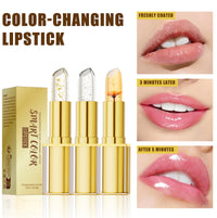 AurolaGlow Lipstick - Color-Changing Lipstick: Transfer-Proof Formula with Gold Foil & Crystal | 24H Hydration, Glossy Shine | Long-Lasting Lip Gloss