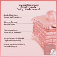 MINSHZEE Collagen Anti-Wrinkle Moisturising Face Mask, Korean Overnight Treatment, Pore Shrinking, 4 Pack