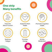 Diso Vitamin B12 (1500mcg) Energy Supplement, Box of 30 Oral Dissolvable Strips, Fast Absorption, Help Reduce Fatigue, Tiredness & Mood Swings, Sugar-Free, Orange Mint Flavour