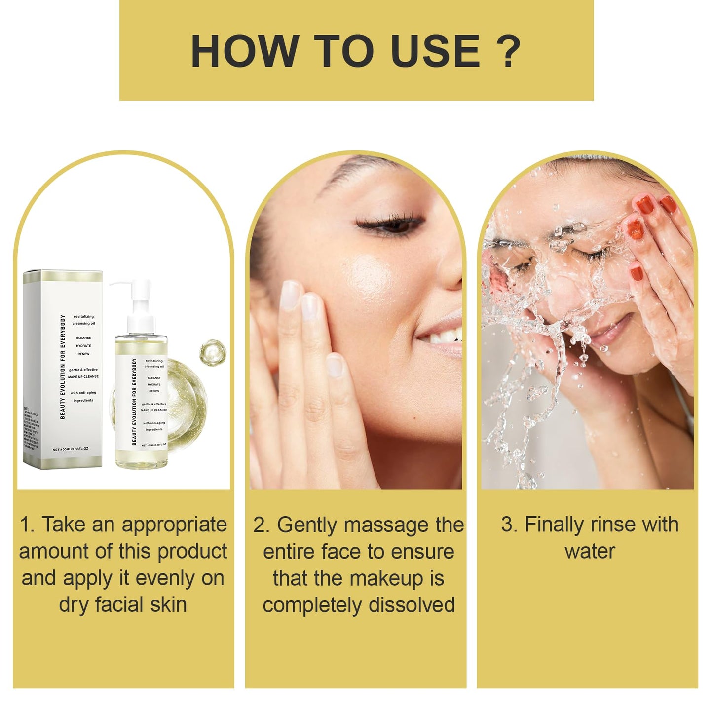 Benaewa Cleansing Oil, Pore Control Oil Cleanser, Moisturizing Refreshing for Daily Makeup Blackheads Removal