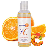 AurolaGlow Vitamin C Body Oil - Moisturizer for Face & Body, Massage Oil for Dry Skin, Anti-Wrinkle Formula, Easy Absorption - Natural Skin Care