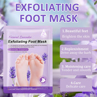 Nadiaen 4Pack Foot Peel Mask for Hard Skin, Exfoliating Foot Peel Mask, Callus Remover, Foot Care Mask for Cracked Heel, Dead & Dry Skin, Moisturizing Feet Peeling Mask for Women&Men - Lavender