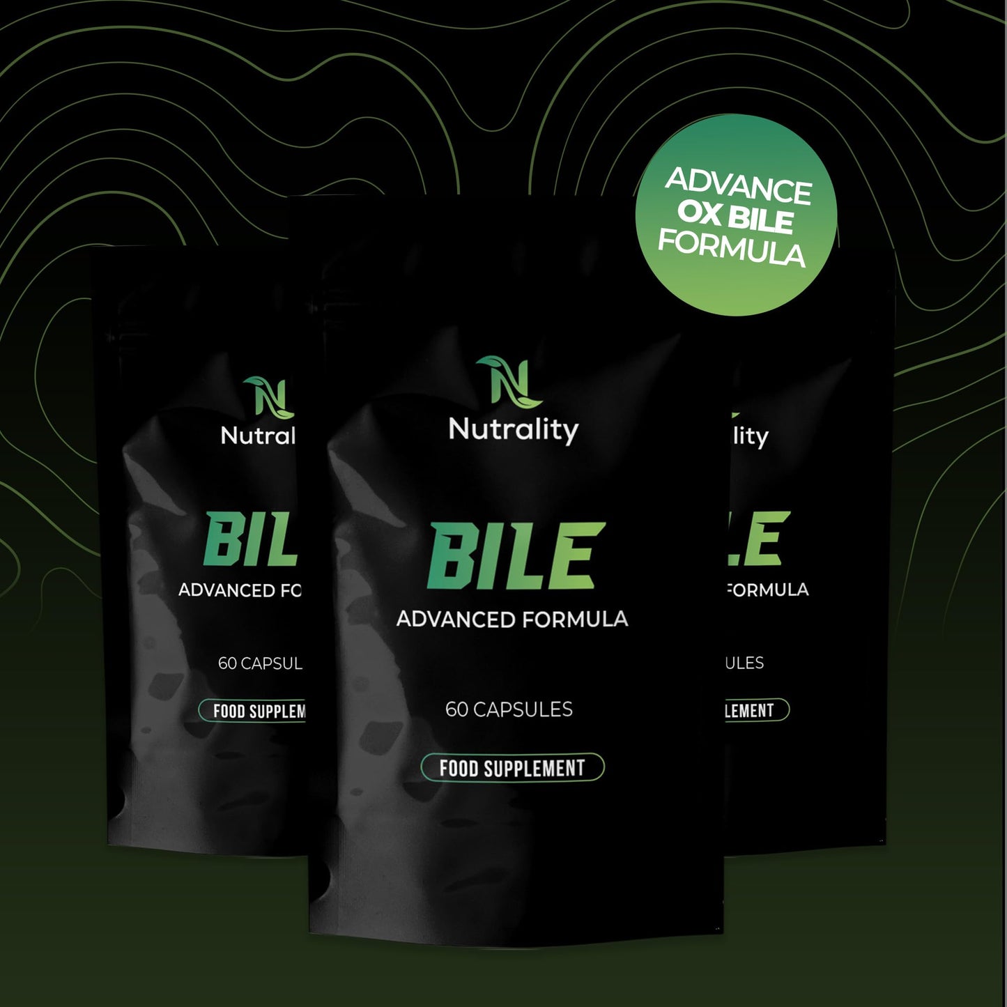 Nutrality Ox Bile Supplements UK | Gallbladder Support & Liver Detox | Bile Salts for Gallbladder | Digestive Aid for No Gallbladder | 30-Day Supply | 60 Capsules