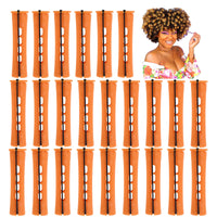 RJMBMUP Perm Rods Hair Rollers Large Long Short Hair Styling Tool Hair Curlers for Natural Hair Dark Orange Color