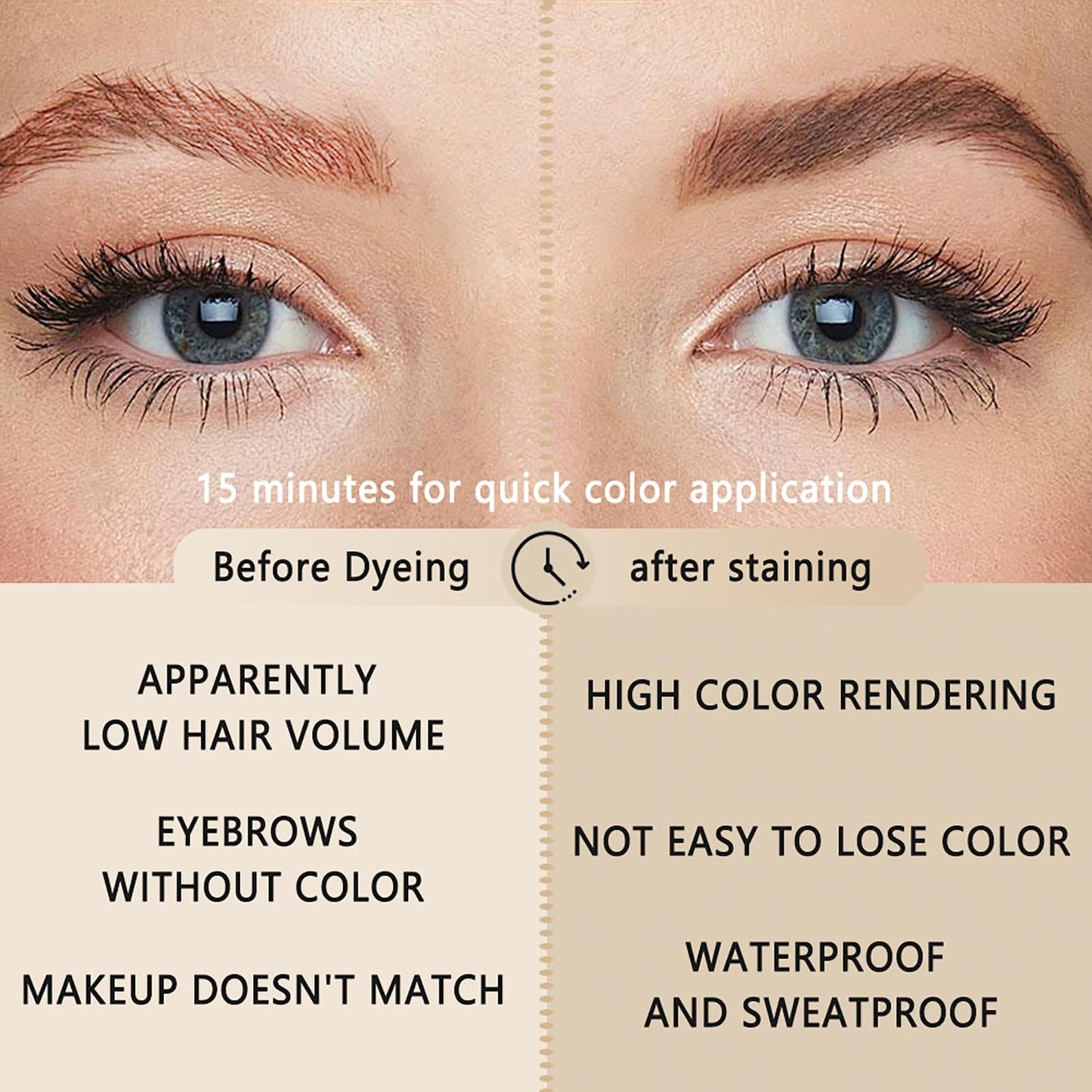 NatrLuxe Black Eyebrow & Eyelash Tint Kit – Long-Lasting 8-Week Color, Waterproof & Smudge-Proof. Mild Formula For Sensitive Skin. Instant Full Brows & Luscious Lashes. Easy Application, 14ml