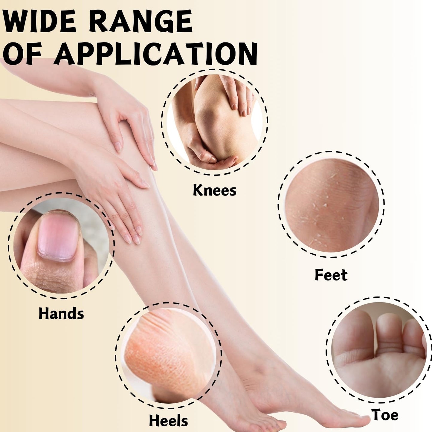 60% Urea Cream - Cracked Heel Repair Cream - Urea Foot Cream with Salicylic Acid, Aloe Vera- Foot Cream for Cracked Heels and Dry Skin - Skin Care for Foot Moisturiser (3PCS)