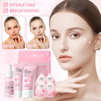 wimony WIMONY Skincare Gift Set 3PCS with 4PCS Mini Travel Kit For Teenage Girls,Serum,Eye Serum,Essence Cream,Facial Care Travel Kit,Mild And Non-Irritating Face Care Kids Skin Care Products