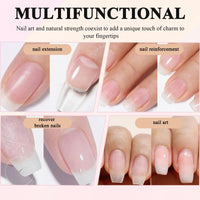 Poly Gel - Nude Color Polygel - 30mL Nail Extension Gel Hard Nail Builder Gel - Builder Gel For Nails Enhancement And Thickening - Crystal Acrylic Polygel Nail Extension For Nail Art DIY