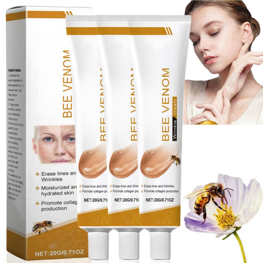 SingHao 3PCS Bee Venom Wrinkle Removal Cream,Bee Ven/om Anti-Wrinkle Cre/am,An/ti Wrin/kle Firming Multi Purpose Cr/eam,Anti Wrink/le Face Moisturizer,Be/e Ve/nom Skin Treatment Cream,Moisturizer C/ream