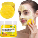 ALLILUYAA 50Pcs Turmeric Kojic Acid Pads,Turmeric Kojic Acid Cleansing Pads, Face Turmeric & Kojic Acid Pads, Turmeric Cleansing Pads for Dark Spots, Turmeric Pads Infused Foaming Exfoliating Pads