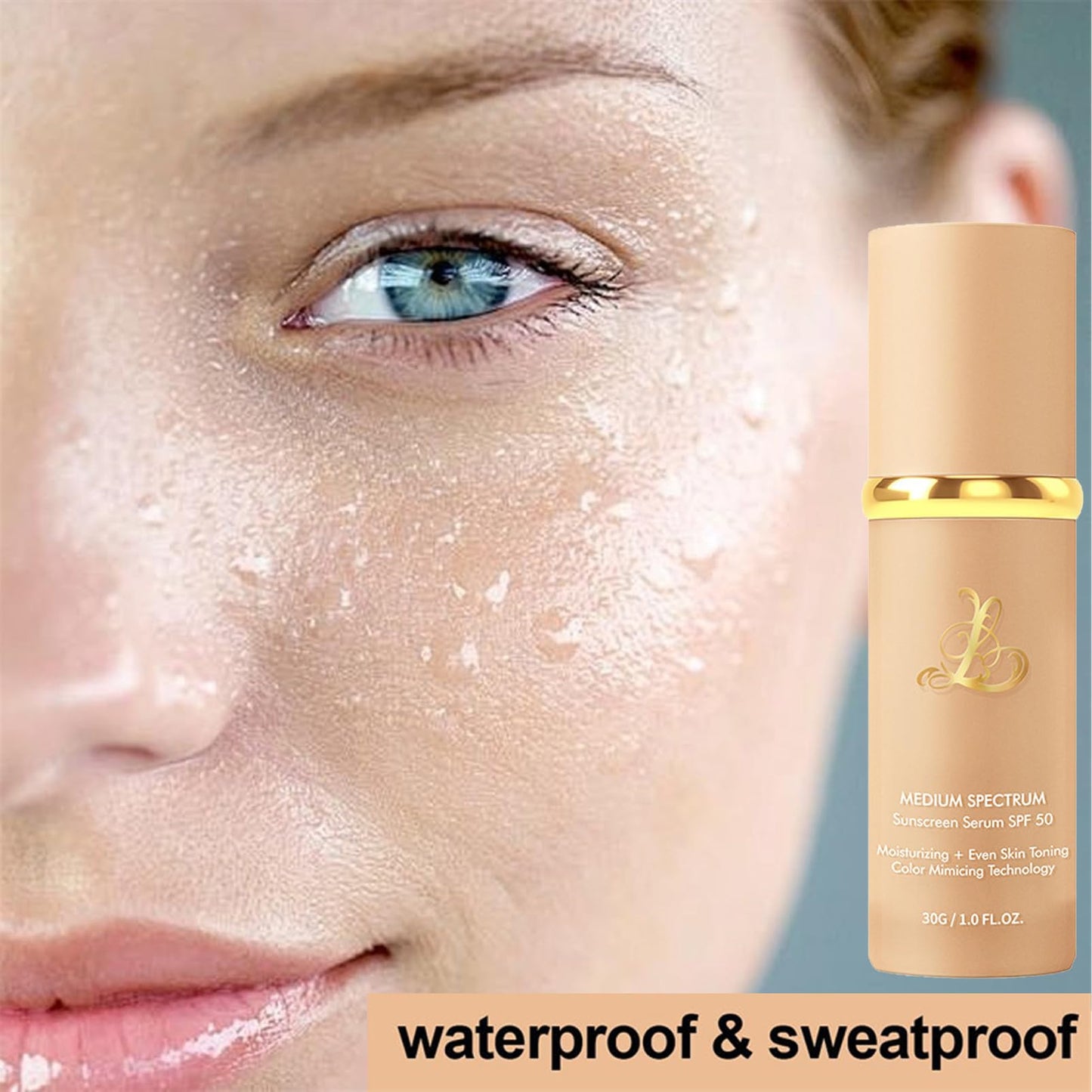 SHEBEEDO Biomimic Foundation 4 In 1,Medium Spectrum With Spf50+,Hydrating Medium Full Coverage Concealer,Hydrating Color Changing Foundation,Long Wear&Waterproof Light Spectrum Foundation For Women,30ml