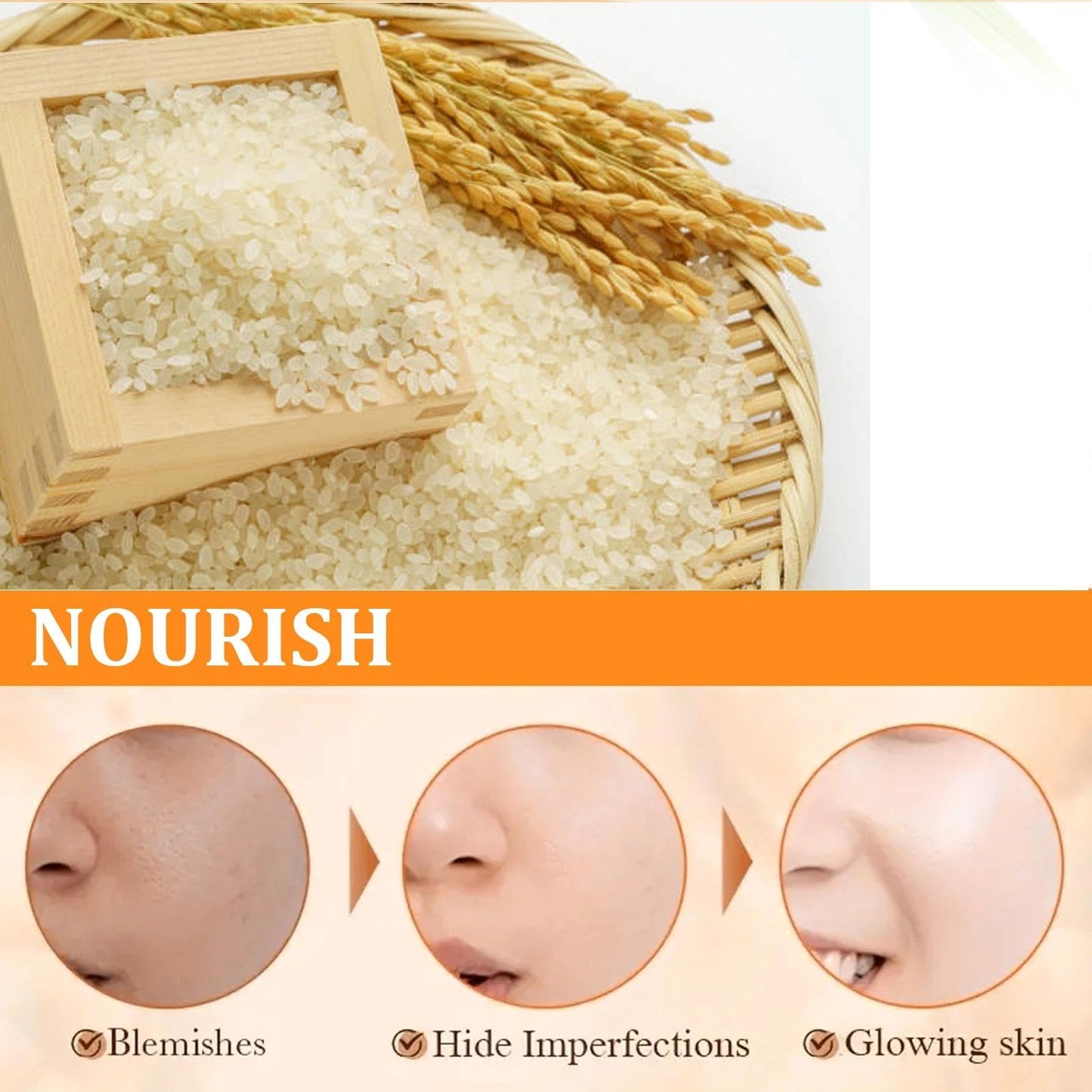 AuraAnge Rice Face Cream with Niacinamide - Moisturizer, Hydrating Face Cream for Improved Skin Barrier, Even Skin Tone