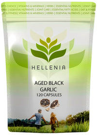 Hellenia Aged Garlic 12,000mg | 120 Capsules | Antioxidant and Cholesterol Support | Vegan and Gluten Free