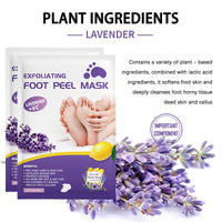 NatrLuxe 2 Pairs Foot Peel Masks, Foot Mask Callus Remover - Repair Heels, Removes Dry Dead Skin For Baby Soft Feet - Exfoliating Feet Peeling Mask For Hard Skin - Peeling, Lavender