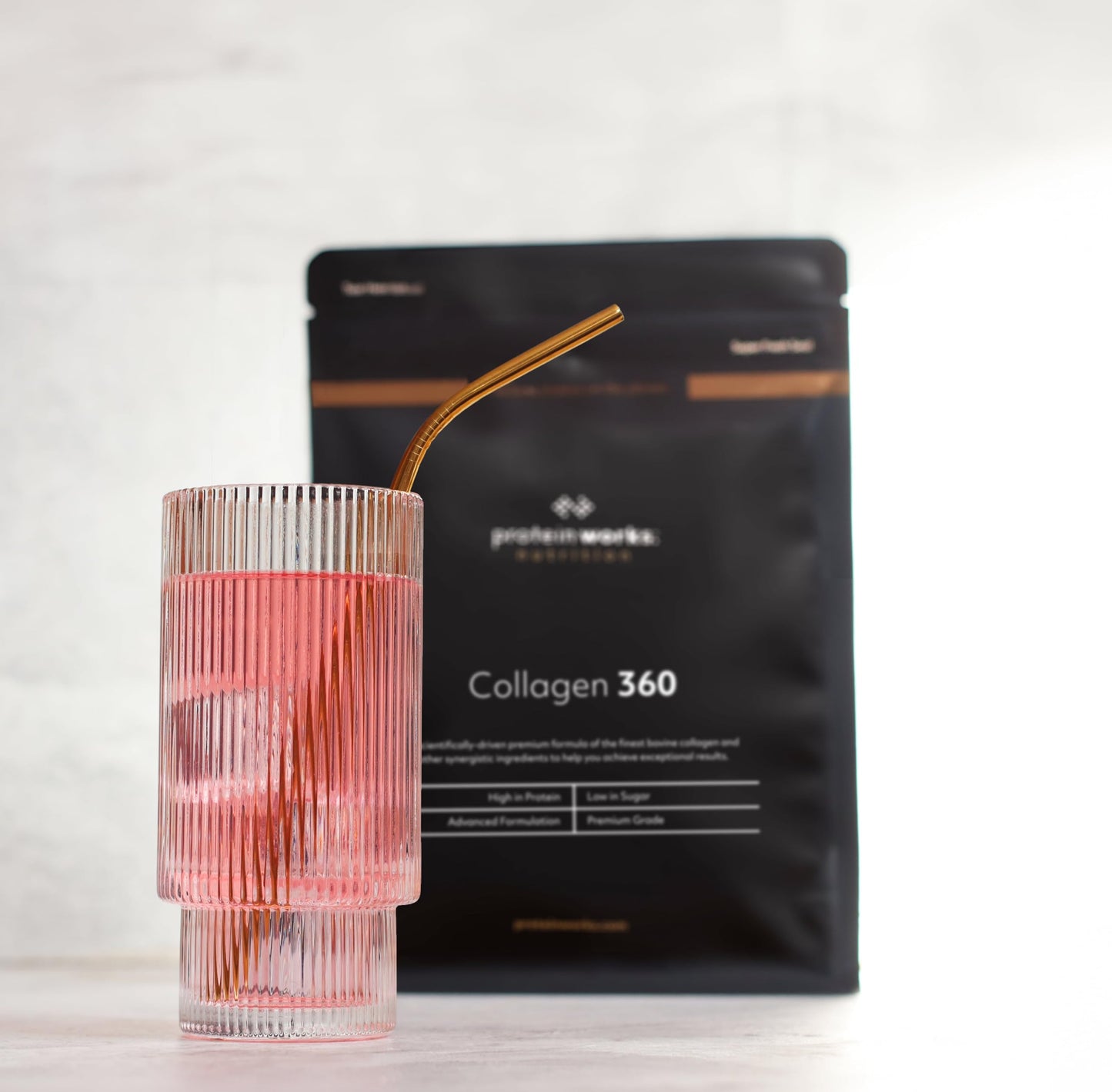 Protein Works - Collagen 360, Powder Supplement, Type I & III, High Protein, Summer Berry Burst, 480g, 32 Servings
