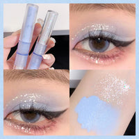 MINSHZEE Shimmering Eyeshadow Palette, Blue-Purple-Green Shades, Liquid Eyeshadow, Pearlescent Matte Effect, 3-in-1, Quick Drying, Long Lasting