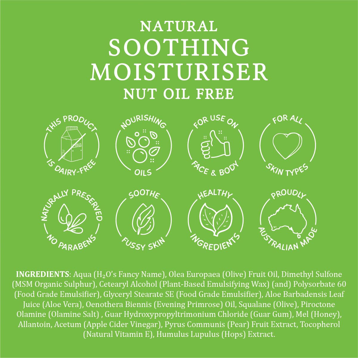MooGoo Soothing Moisturizer Nut Oil Free - A gentle, nourishing, moisturizing cream for delicate & sensitive baby skin - cruelty-free, paraffin-free, dairy-free natural moisturizer for face & body