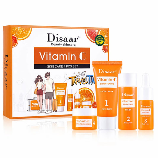 mercham Skincare Set Gifts for Teenage Girls-Vitamin C Serum for Womens Gift Sets, Includes Cleanser-Toner-Serum-Face Cream, Moisturizing & Brightening Facial Kit, Preppy Skincare Set - All Skin Types