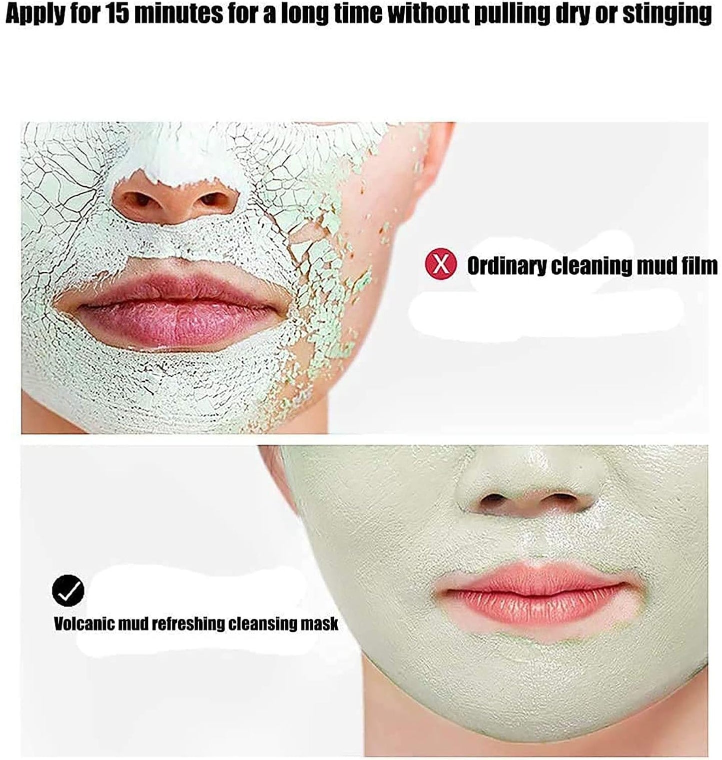 OunTechGlory Green Tea Cleansing Mud Mask Stick - Solid, Effective Cleansing to Reduce Blackheads, Excess Oil & Acne-Prone Skin - Improves Skin Health For All Skin Types (2PCS)