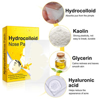 SHEBEEDO 12Pcs Hydrocolloid Nose Strips,Blackhead Remover Strips,Nose Pore Strips for Unclog and Shrink Pores,Absorbs Oil,Removal Acne,Pimple,Zits,Spot,Targets Pores & Pimples