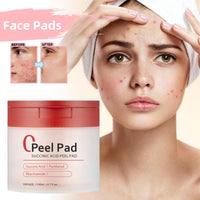 Ruojiar 70 Pads Red SUCC/inic Acid Panthe/NOL Face Exfoliator Pads,Exfoliating Toner Pa/ds for Acne Prone Skin,Zero Pore Pa/ds,for Exfoliation and Minimizing Po/res,Deep Clean Pores,Face Scrub Exfoliator