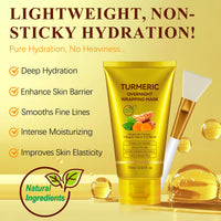 chenyayun Turmeric Vitamin C Collagen Overnight Wrapping Peel Off Mask with Retinol for A Clear, Dewy, Radiant Complexion Against Roughed & Stressed & Saggy Skin, Anti-Aging/Wrinkles/Fine Lines, 2.53 Oz/75 ML