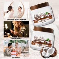 Coconut Oil Face Cream for Dry Skin – Anti Aging Face Cream and Skin Moisturiser – Day & Night Cream for Women Anti Aging – Deep Hydration Face Moisturiser for Soft, Youthful Skin - 300g