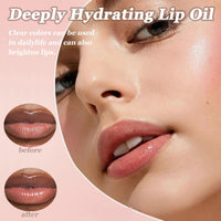 HERBINSOLS 4pcs Lip Gloss Set - Hydrating Clear Lip Glow Oil - Crystal Jelly Tinted Plumping Lip Gloss - Long Lasting Moisturizing Non-Sticky Lipgloss Set For Women Girls