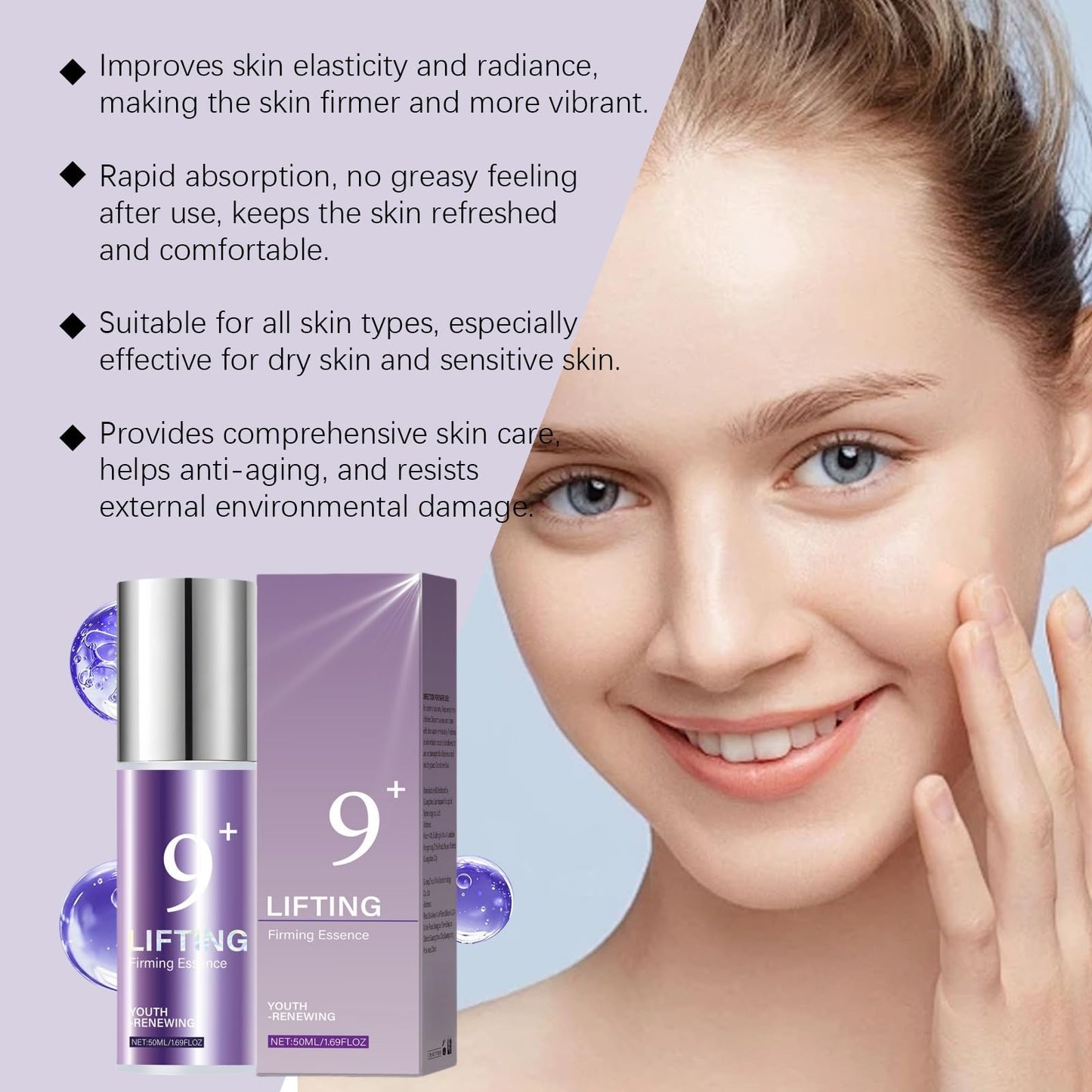 SingHao No.9 E-Ssence,E-Ssence Serum,Nad+Bio Lifting-Sil E-Ssence,No 9 Sreum,Facial Firming Skin Cream,No.9 Lifting Esse-Nce Serums for Aging,Facial Oils for Women,Anti Wrinkle Serum for Uneven Skin Tone