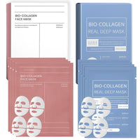 ChicNana Biodance Collagen Mask, Biodance Collagen Mask Overnight Bio Collagen Face Mask Real Deep Overnight Face Mask Collagen Mask Overnight Mask for Face Skin Care (Red 4pc+Blue 4pc)