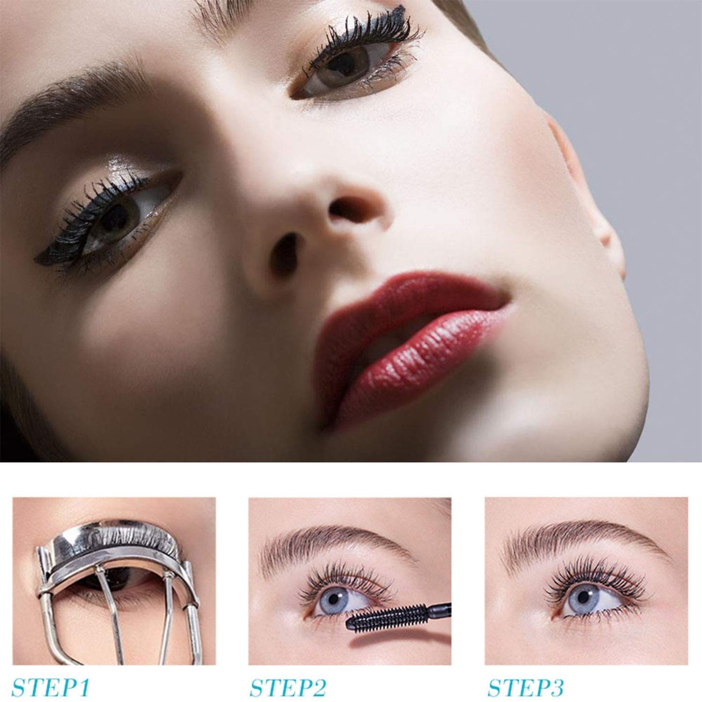 HZZYJ 4D Silk Fiber Lash Mascara, Waterproof, Longer & Thicker Lashes,No Clumping, No Smudging,Voluminous Eyelashes,Natural Smudge-Proof, Adds Length,Hypoallergenic Formula, Black(1pcs)