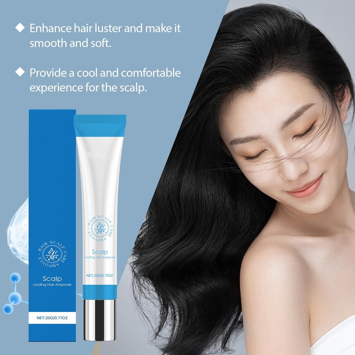 Generic 2PCS Scalp Serum Rollerball, Scalpy Hair Growth Serum for Men & Women, Hair Essence Keeps Scalp Clean And Non-Greasy, Improves Hair Shine