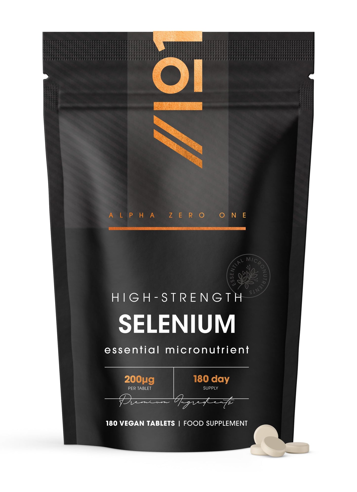 Selenium 200mcg - Yeast Free Selenium Supplements - L-Selenomethionine - 180 Tablets – Natural Immune System & Thyroid Supplements - Hair and Nail Supplements for Women & Men