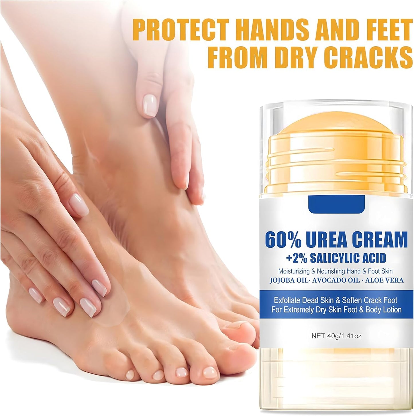 KoolShiro Urea Cream 60% for Feet, 2025 New Maximum Strength Foot Cream for Dry Cracked Skin and Feet, Urea Foot Cream, Foot Moisturiser, Repairing Creams for Heels, Knees, Elbows & Hands