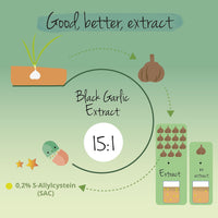 Black Garlic Vegavero® | 11250mg - High Strength 15:1 Extract | Standardised S-allylcysteine (SAC) Content | NO Additives, Lab-Tested | Fermented & Odourless | 120 Capsules | Vegan