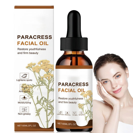 Pure Organic Paracress Facial Oil,Serum Reduces and Smoothes Fine Lines Brighten for All Skin Types,Anti-Aging Paracress Oil for Face Organic for Wrinkle Reduction,Facial Massage O/il for Women