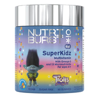 Nutriburst SuperKidz - Chewable Multivitamin for Health, Growth & Development - 13 Essential Nutrients: Vitamin A, B12 C, D3, E, Iron, Omega-3 - Vegan + Sugar Free - Orange Flavour - 30 Gummies