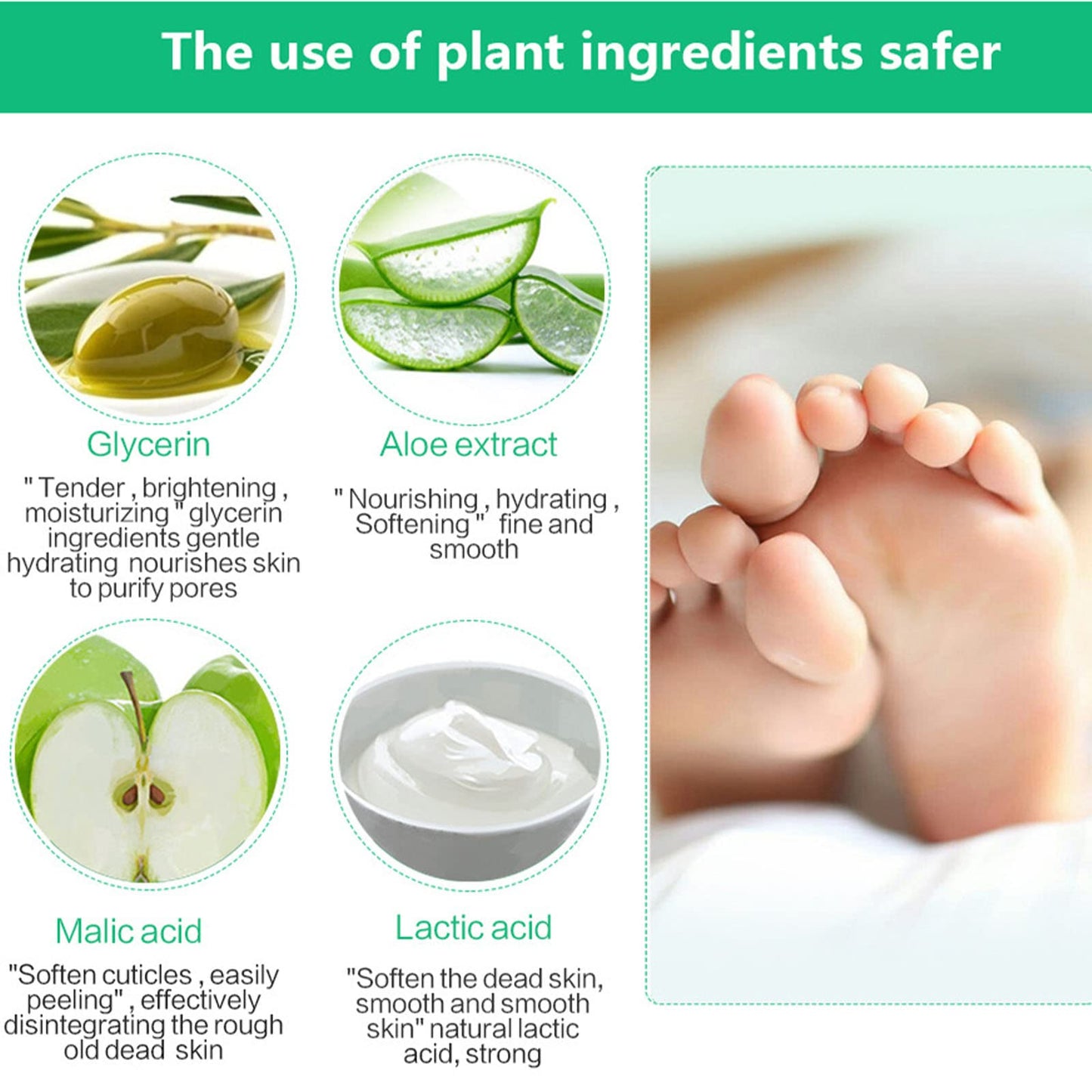 Tongyend Foot Peel Mask,3Pcs Natural Aloe Vera Gel Foot Mask,Foot Peel Mask For Hard Skin,Exfoliating Feet Peeling Socks,Foot Callus Remover,Foot Care,Feet Hard Skin Remover,Pedicure Sets For Feet (Aloe Vera)