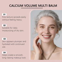 DEJIN Calcium Multi Balm, 2pc Calcium Volume Multi Balm, Anti Aging Firming Skincare Stick, Collagen Moisturing Stick, Hydrating Skin, Suitable For Eyes, Face, Neck