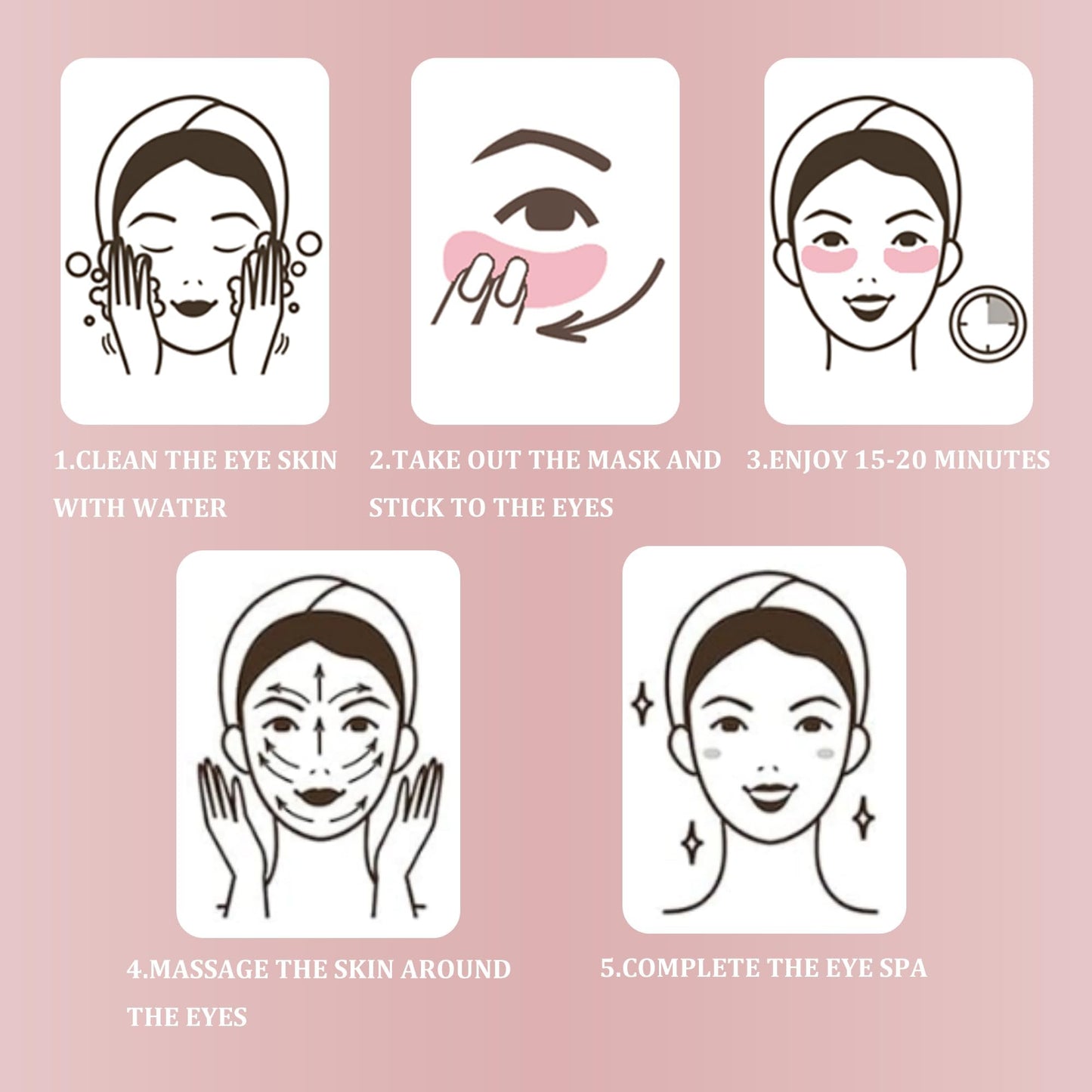 CGBOOM Under Eye Patches, Collagen Under Eye Mask, Dark Circles Under Eye Treatment, Puffy Eyes Bags Under Eyes Removal, Anti-Aging, Reduce Wrinkle, Skincare, Hydrating - 30 Pairs (Rose)