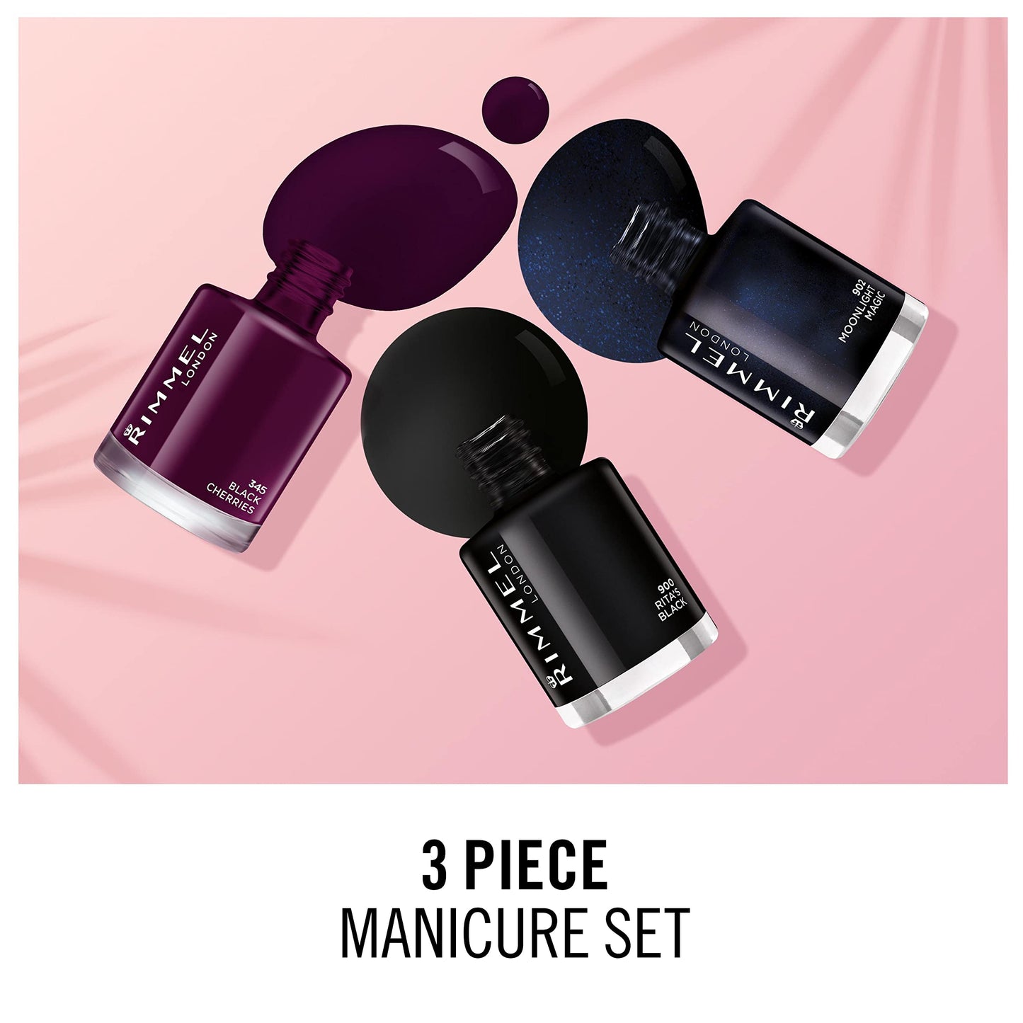 Rimmel London Rita Ora 60 Seconds Super Shine Nail Polish, 900 RITAS BLACK, 8 ml, Packaging May Vary