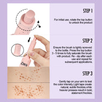 Ruojiar Freckle Stamp Pen,Ma/gic Fake Freckles Tatto Marker,Natural Lifelike Freckle Makeup Pen,Spot Stamp Pen,for All Skin Tones,Waterproof&Sweat-Proof,Long-Lasting Effect,Smudge-Proof,Natural Ingredients