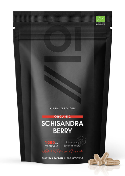 Organic Schisandra Berry 1000mg – High Strength Formula – Certified Organic, Non GMO, Gluten Free, Halal – 120 Vegan Capsules