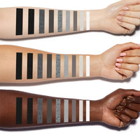 SHEBEEDO Black Eyeshadow Palette,Black Smokey Eyeshadow Palette Makeup,9 Colors Black Silver Gray White Eyeshadow Palette,Highly Pigmented Blendable Makeup Matte Glitter Eyeshadow Palette For Girl&Women