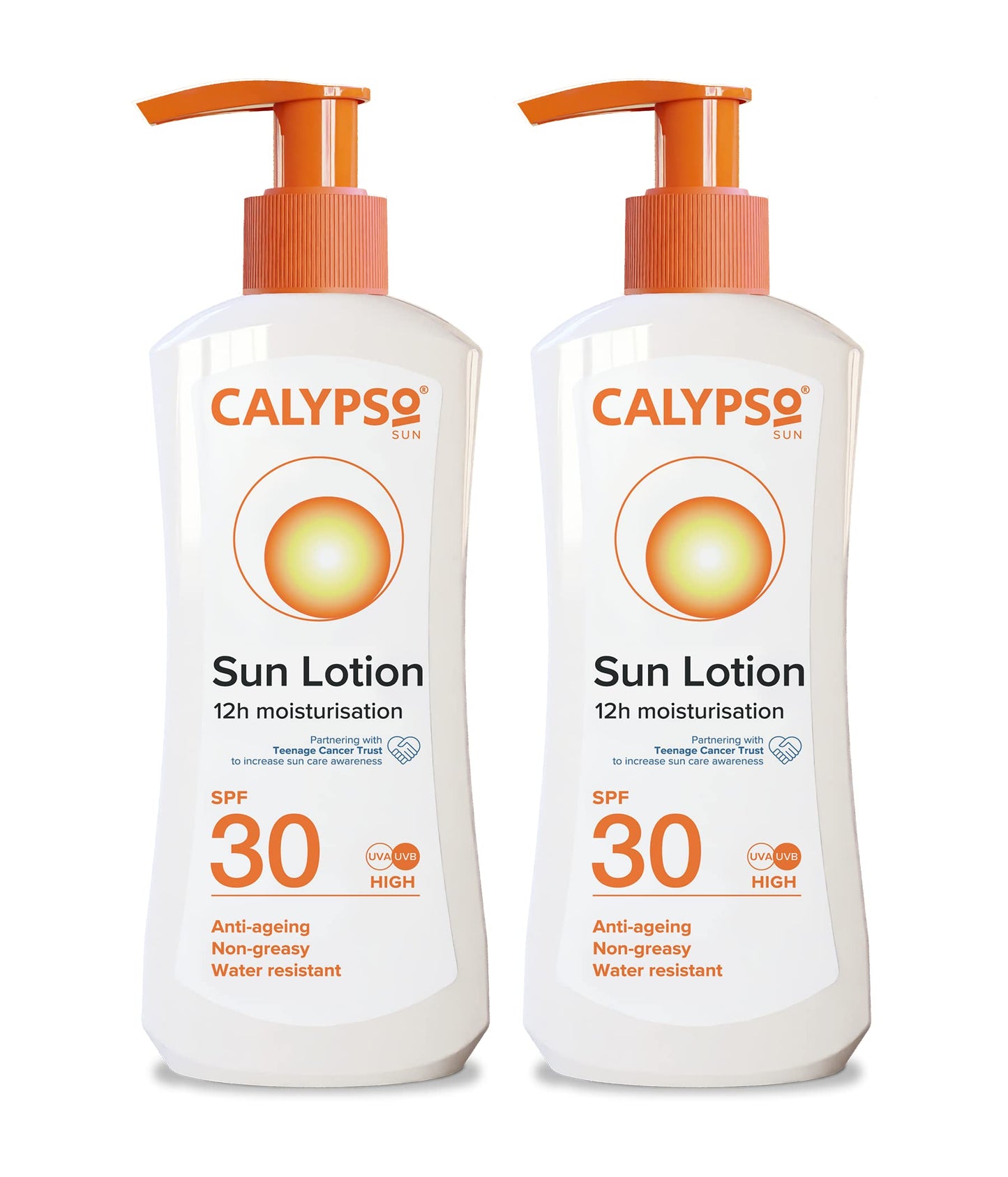 Calypso Sun Lotion SPF30 - Multipack 2 × 200ml ǀ 24 hour Moisturising, Water Resistant Sunscreen, Anti Ageing, High UVA and UVB Sun Protection